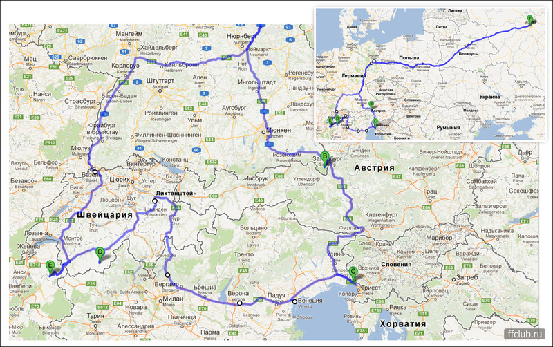 Отчет об автомобильном путешествии в Европу (Альпы и север Италии - июль 2012), трафик