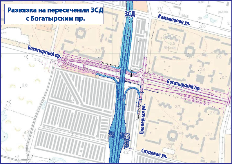 Схема въезда на зсд с васильевского острова