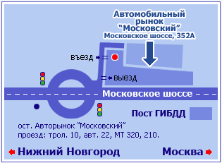 Карта нижний новгород авторынок