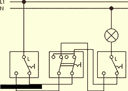 Схема подключения тройного выключателя на 3 лампочки