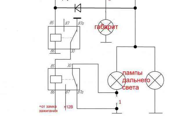 ДХО - дальний вполнакала на 1 реле дневные ходовые огни