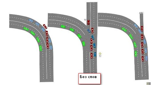 Поворот главной дороги