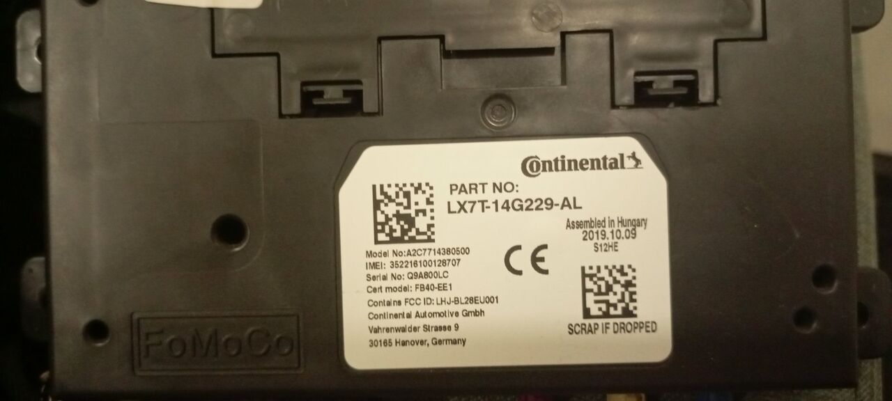 Focus Telematic Control Unit TCU - Telematics Control Unit (с. 17) - Ford Focus 4