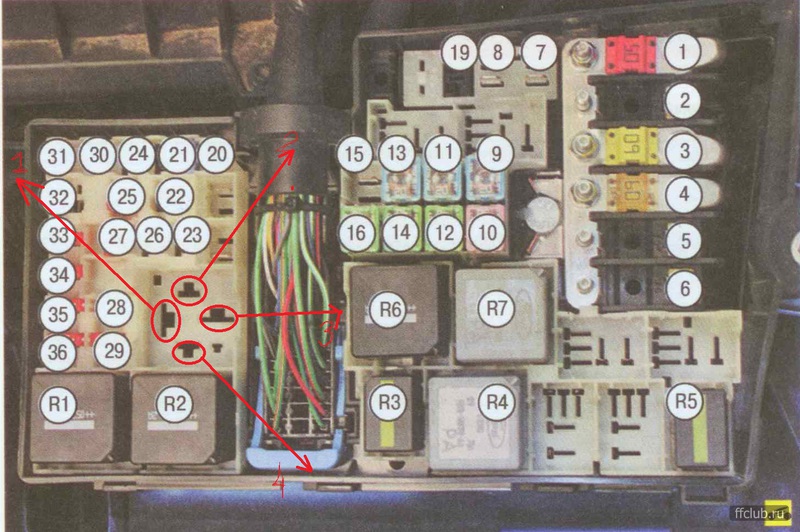 Блок предохранителей focus 2