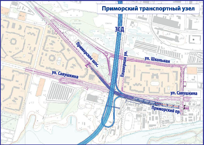 Южный скоростной диаметр в санкт петербурге схема