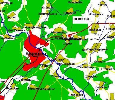 Борисовский район карта