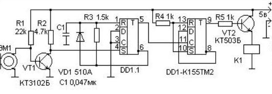 Схема мультивибратора на к561тм2